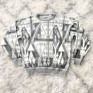 90s Koman Vintage Sweater L M Abstract Knit